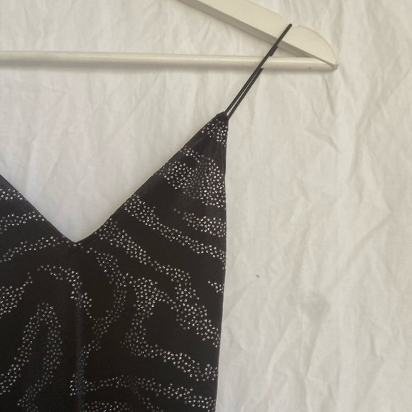 H&M black sequin zebra print dress Size Small - Picture 4 of 7